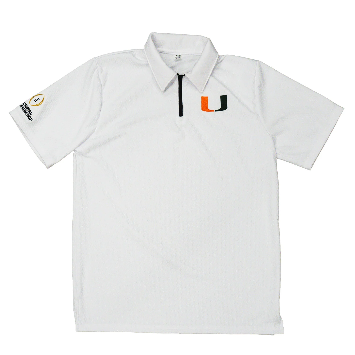 Miami Hurricanes White College Football Playoff National Championship Quarter-Zip Polo
