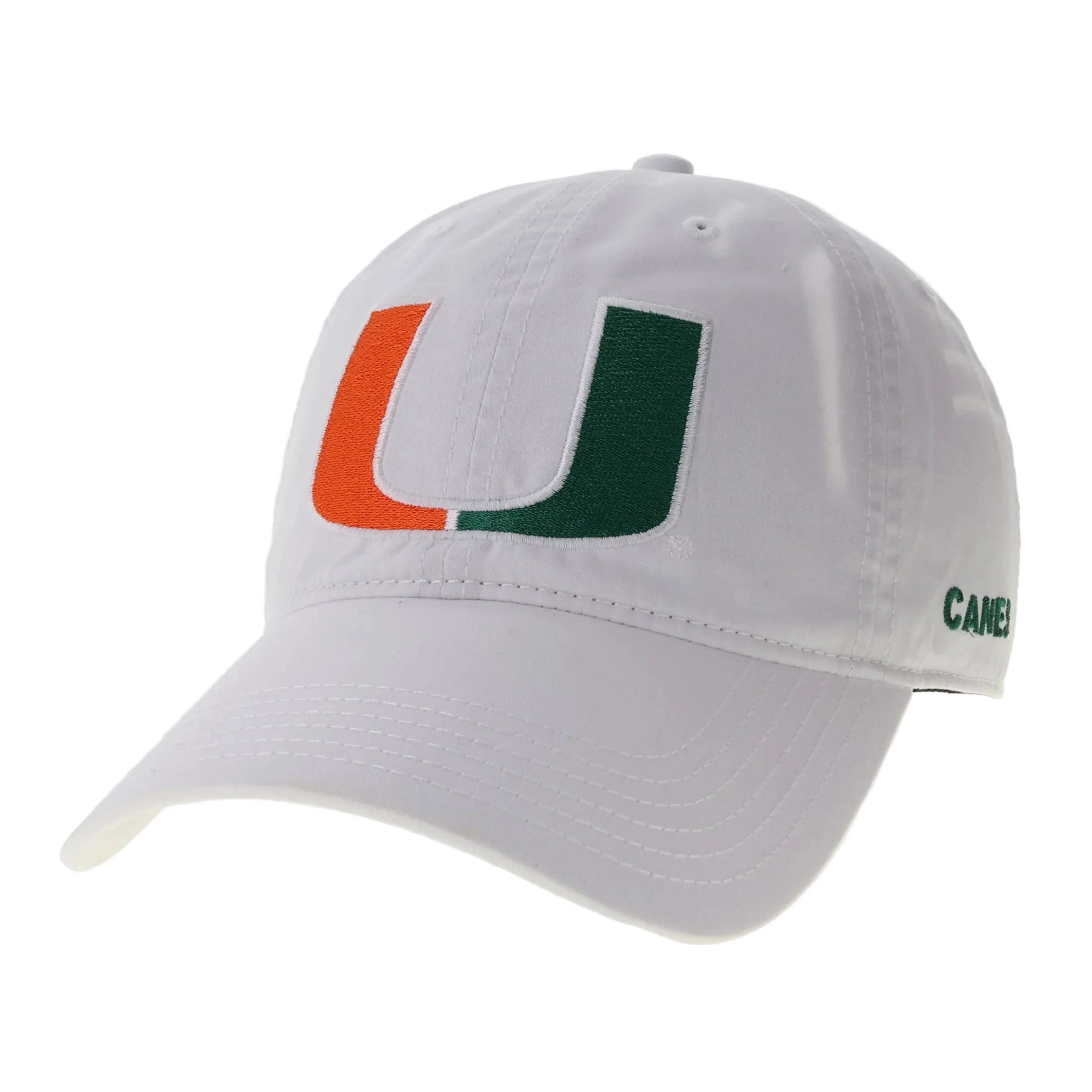 Legacy Miami Hurricanes White U Terra Twill Adjustable Hat