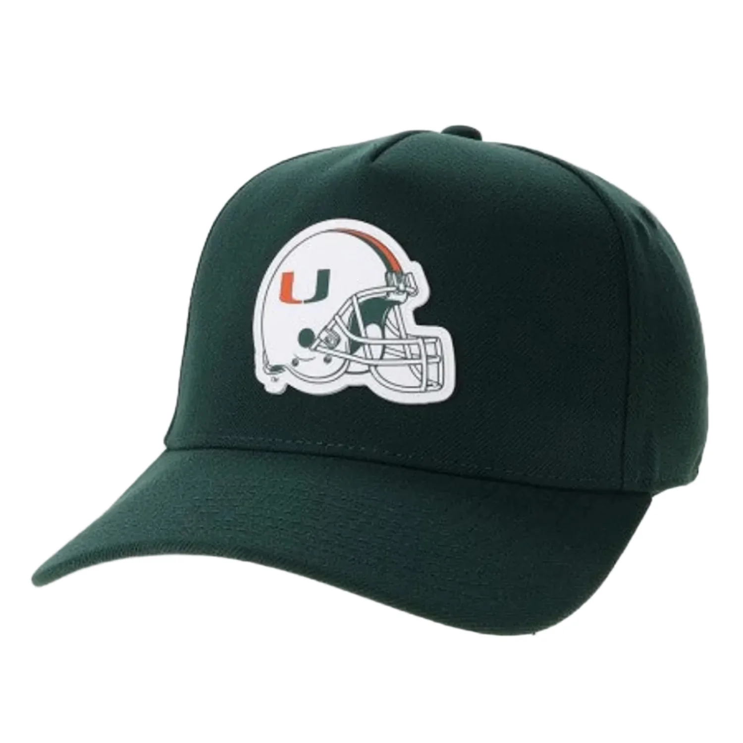 Legacy Miami Hurricanes Green Football Helmet Patch Adjustable Hat