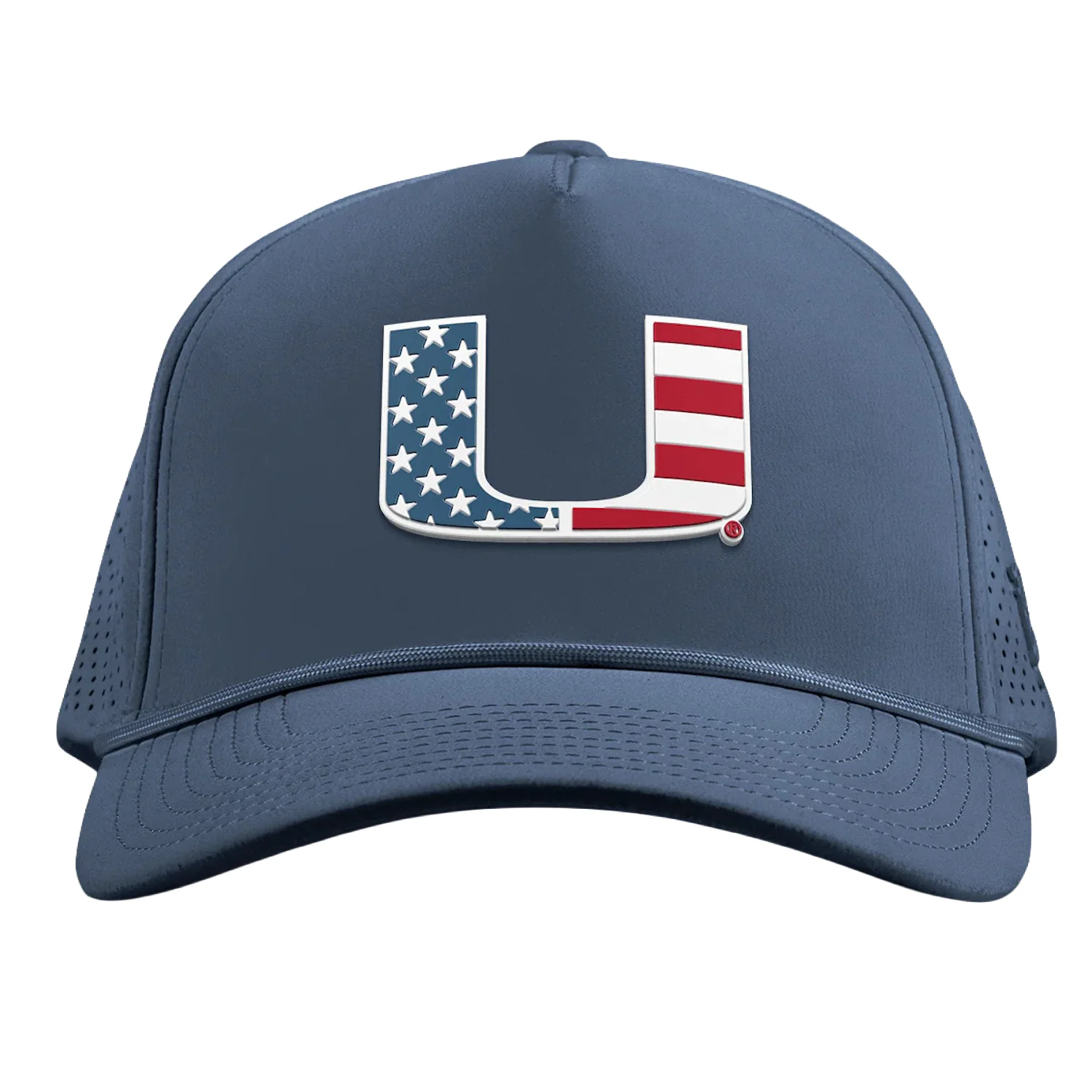 Branded Bills Miami Hurricanes Navy USA X Gen Performance Hat - Image 2