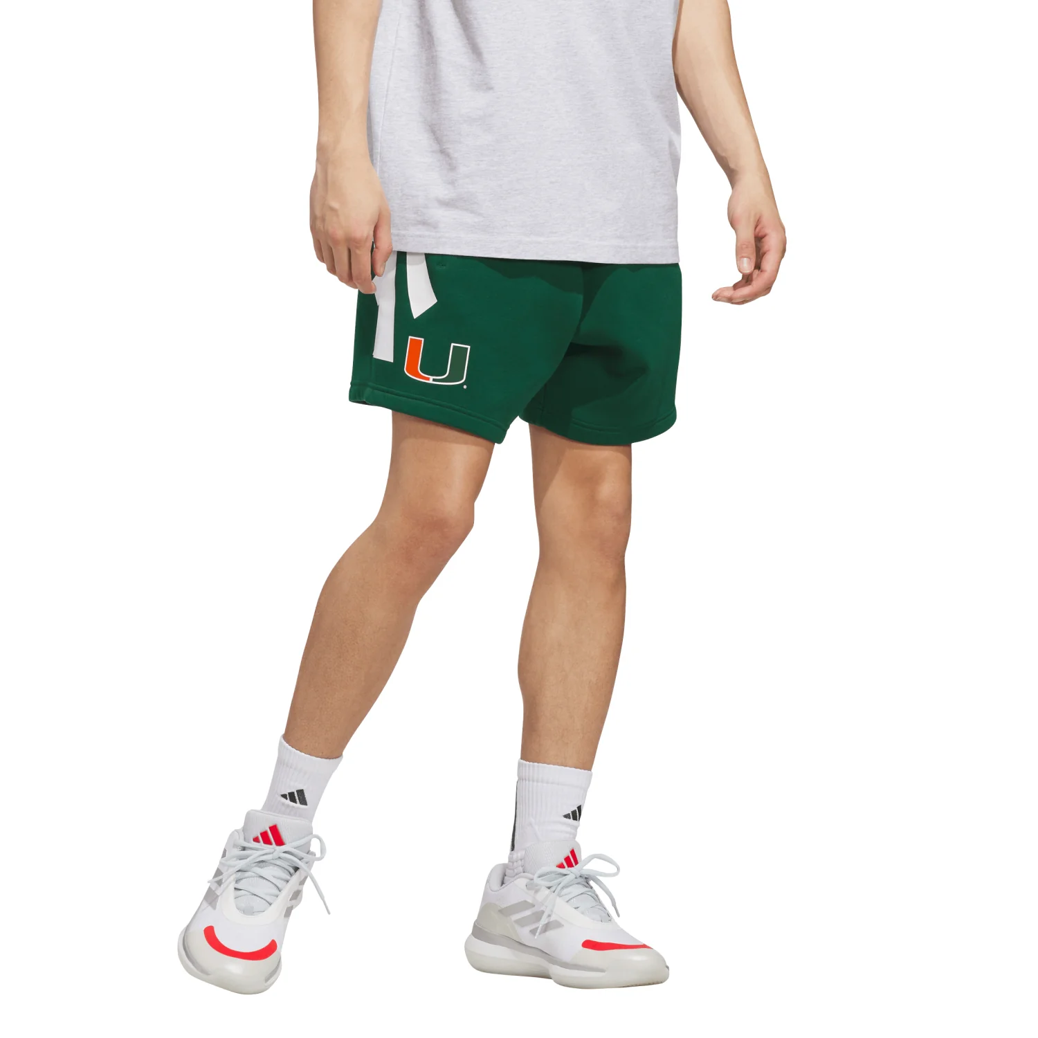 adidas Miami Hurricanes Green 7" U Sideline Shorts - Image 8