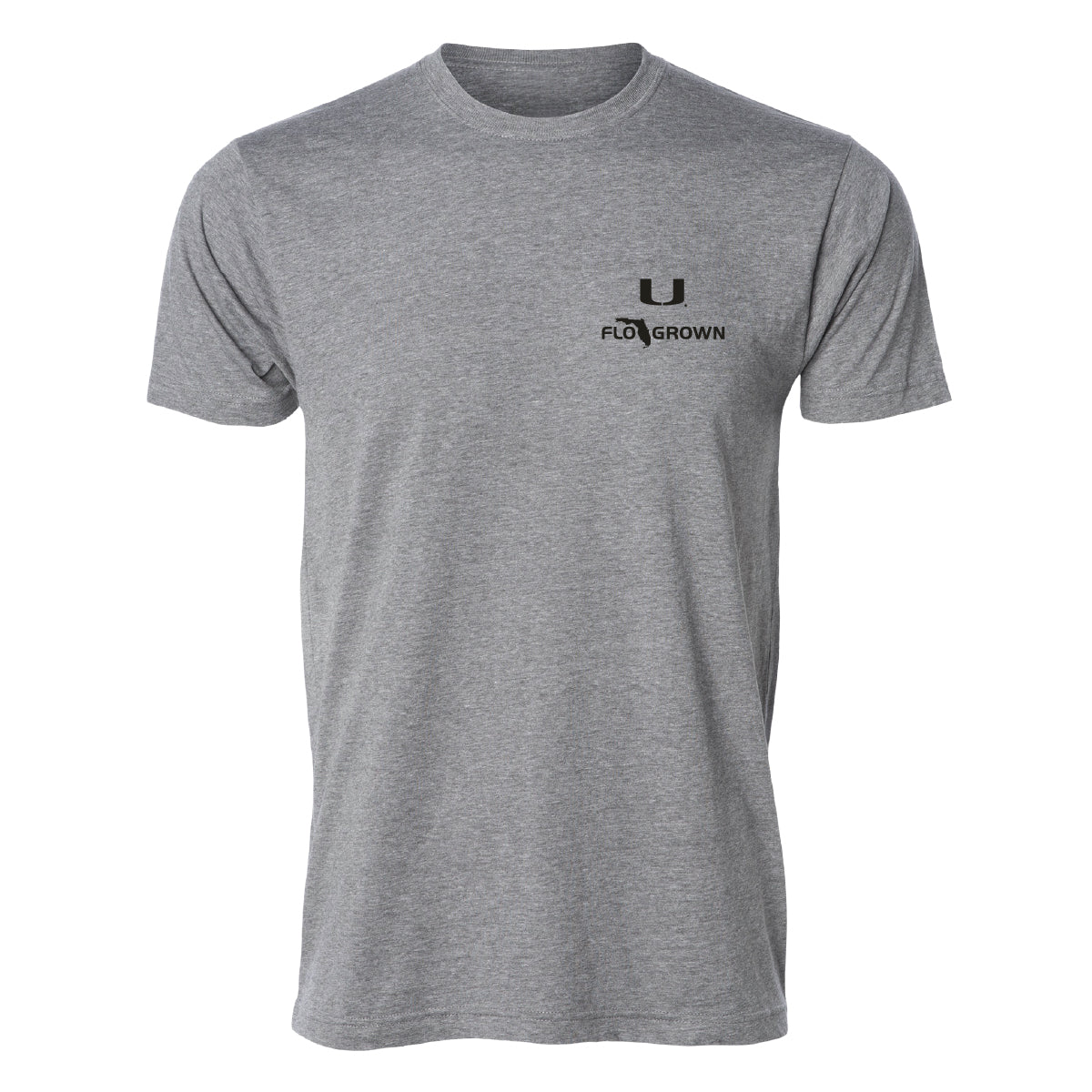 FloGrown Miami Hurricanes Grey It’s All About The U Wood Flag T-Shirt - Image 2