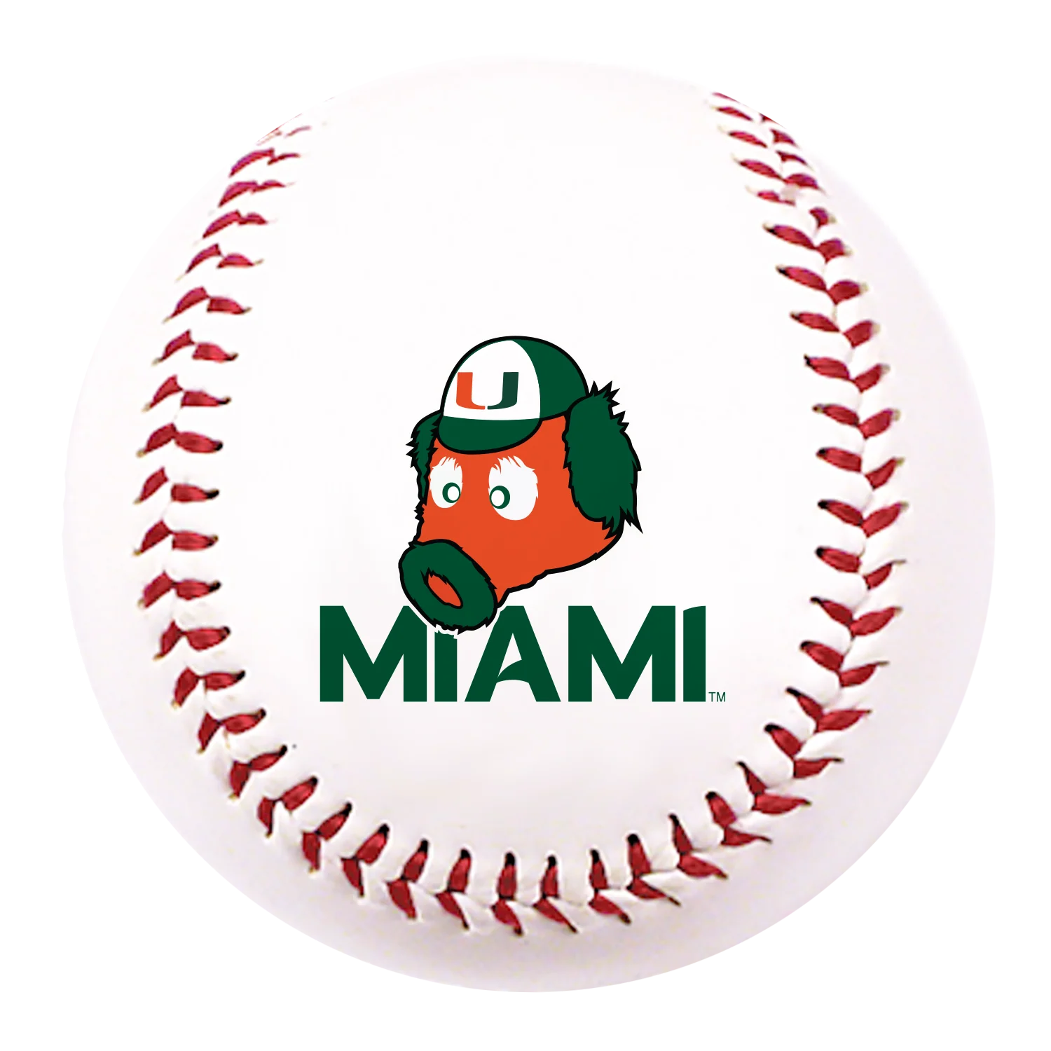 Baden Sports Miami Hurricanes White Miami Maniac Full Size Baseball